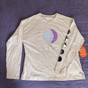 Girls long sleeve T-shirt flip